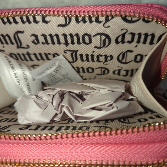 Juicy Couture Pink Crossbody Baguette Bag W/ Wallet Gold Chain Cute Y2K NWT - Picture 14 of 15